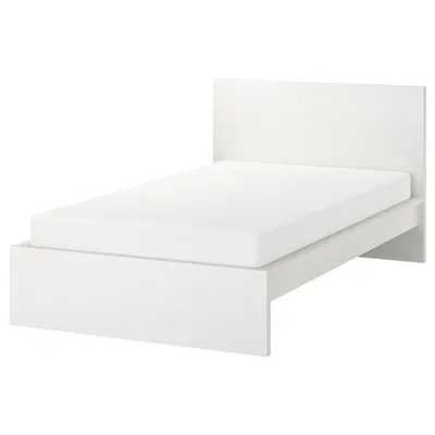 MALM Bed frame, high, white, Luroy 120x200 cm, 99009563