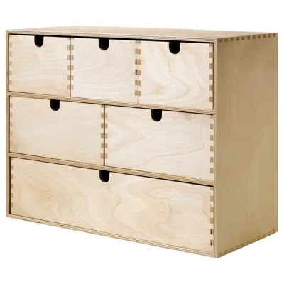 MOPPE Mini chest of drawers, birch plywood, 42x18x32 cm, 90227438