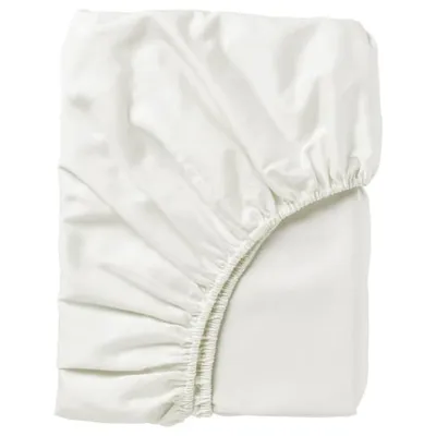 NATTJASMIN Fitted sheet, white, 90x200 cm, 40343713