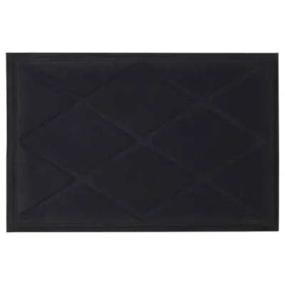 OKSBY Door mat, grey, 40x60 cm, 40392082