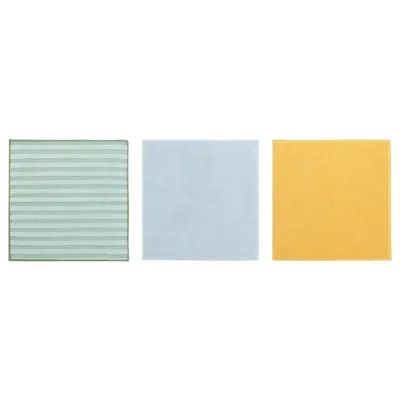 PEPPRIG Microfiber cloth, green blue/yellow, 28x28 cm, 20567638