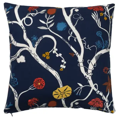 REVFINGERORT Cushion cover, dark blue/multicolour, 50x50 cm, 60604634