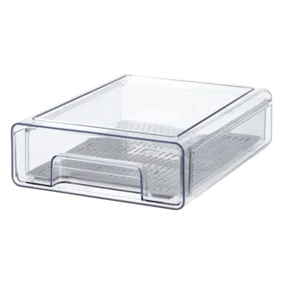 Small Size Fridge Organizer Drawer Box, Clear, 21*25*7.5Cm 4589767229566