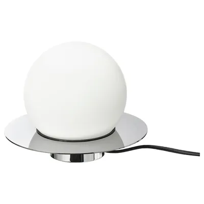 SIMRISHAMN Table/wall lamp, chrome-plated/opal white glass, 16 cm, 40437797