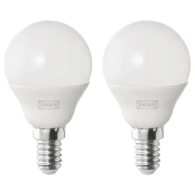 SOLHETTA LED bulb E14 470 lumen, globe opal white, 6000 K, 80551696