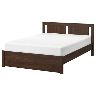 SONGESAND bed frame, brown/Lonset, 150x200 cm, 29241075