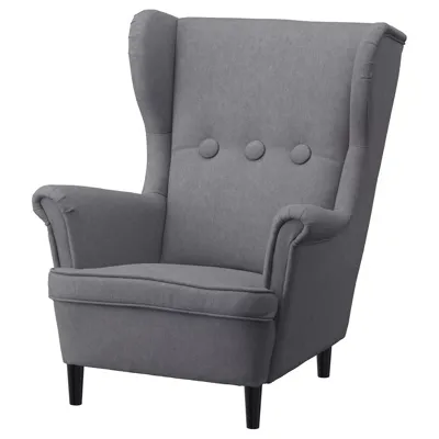 STRANDMON Children's armchair, Vissle grey, 80392546