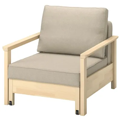 TORNSBORG Armchair-bed, Naggen beige/pine