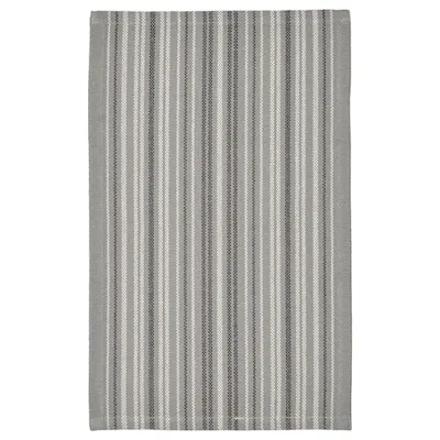 TRANSPORTLED Rug, flatwoven, grey/striped, 50x80 cm, 40539574