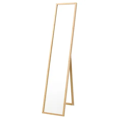VARSNAS Standing mirror, bamboo, 30x150 cm, 60543202