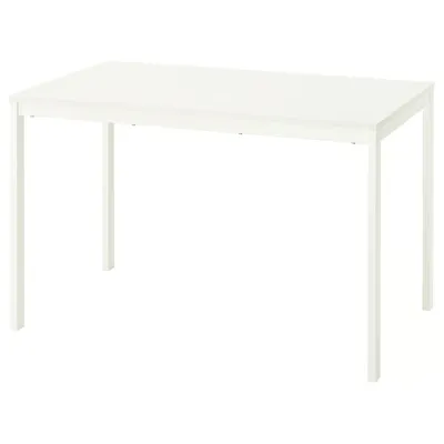 VIHALS Extendable table, white, 120/180x74 cm, 10592737