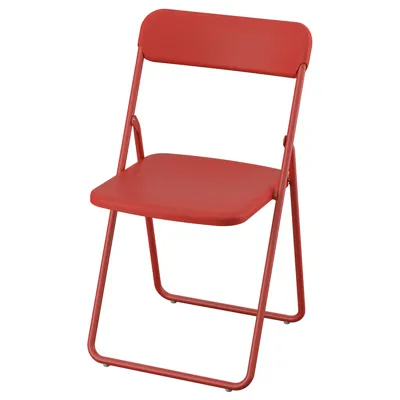 VIHALS Folding chair, red, 40592745