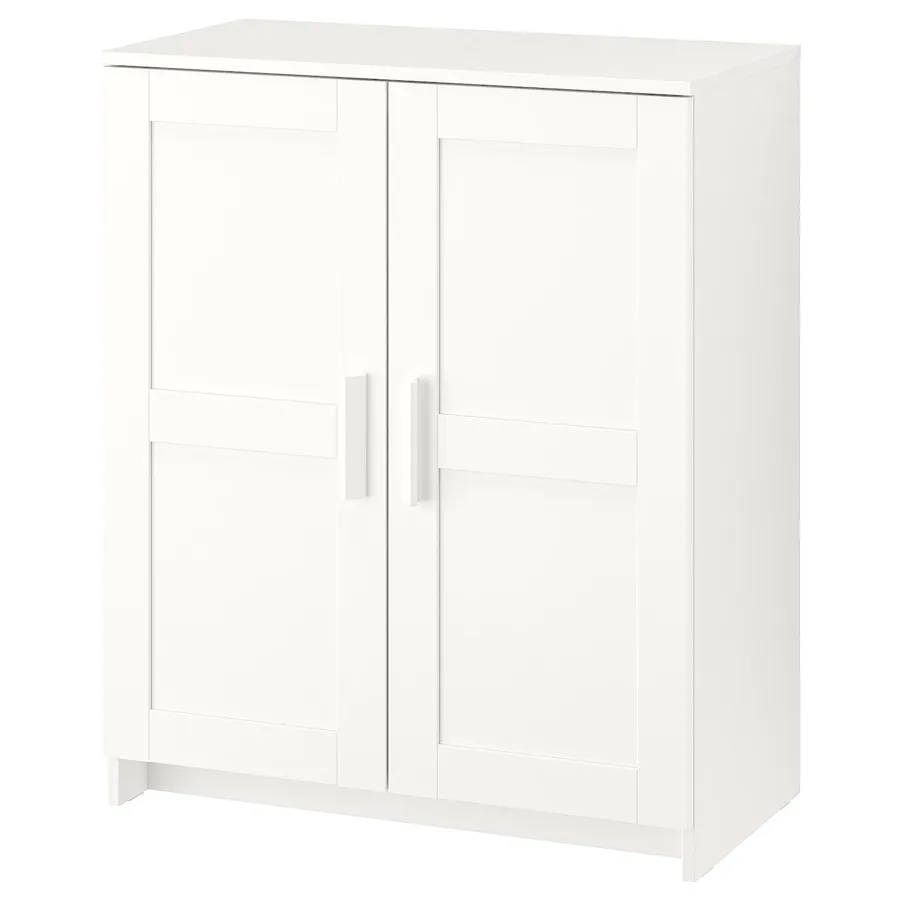 BRIMNES cabinet with doors, white, 78x95 cm, 00351861
