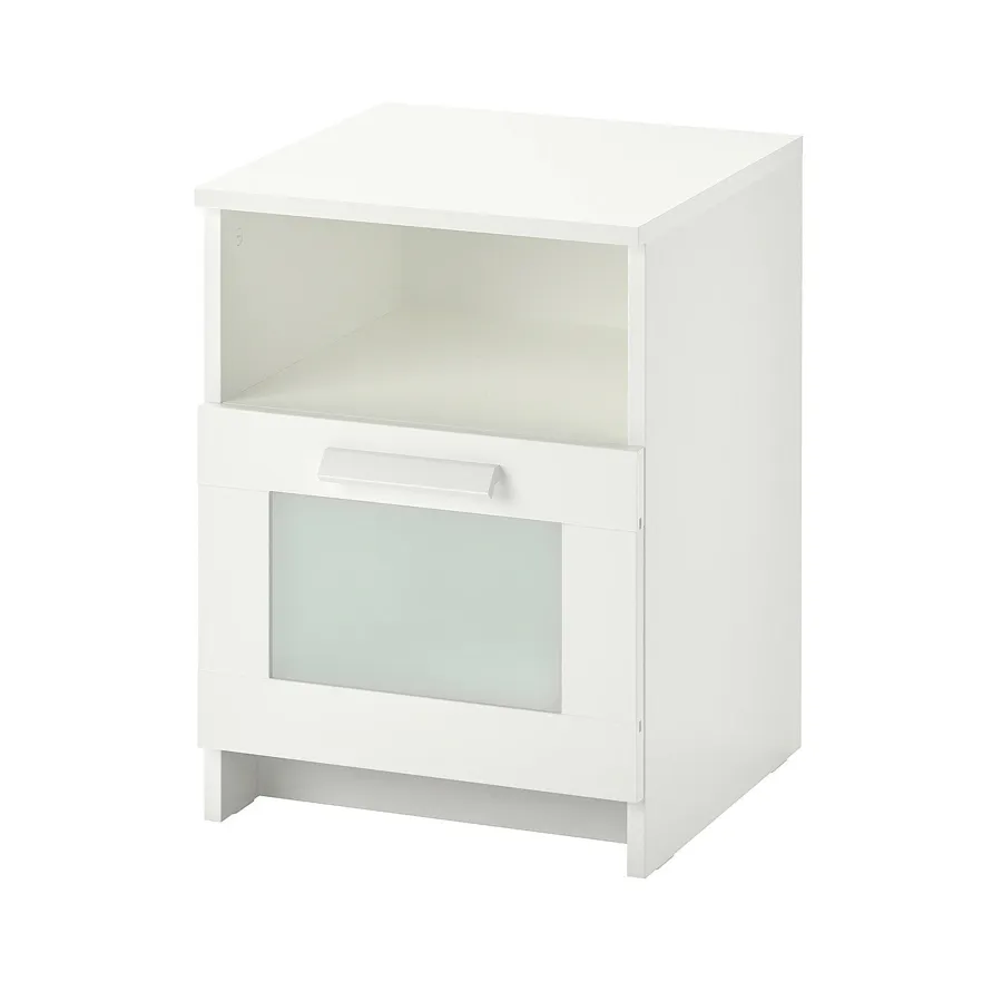 BRIMNES Bedside table, white, 39x41 cm, 00354063
