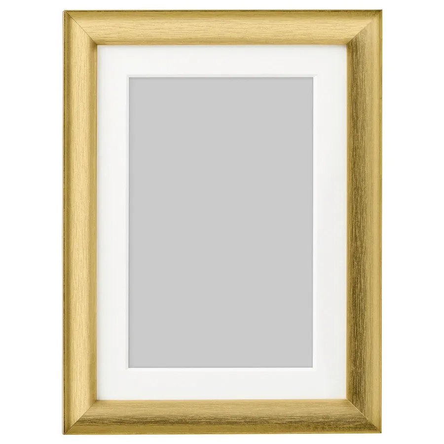 SILVERHOJDEN frame, gold-colour 13x18 cm, 00370398