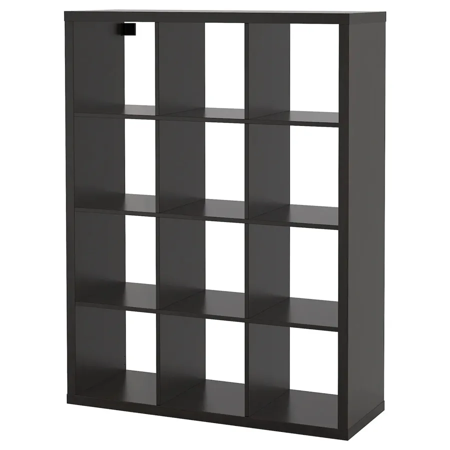 KALLAX Shelving unit, black-brown, 112x147 cm, 00409937