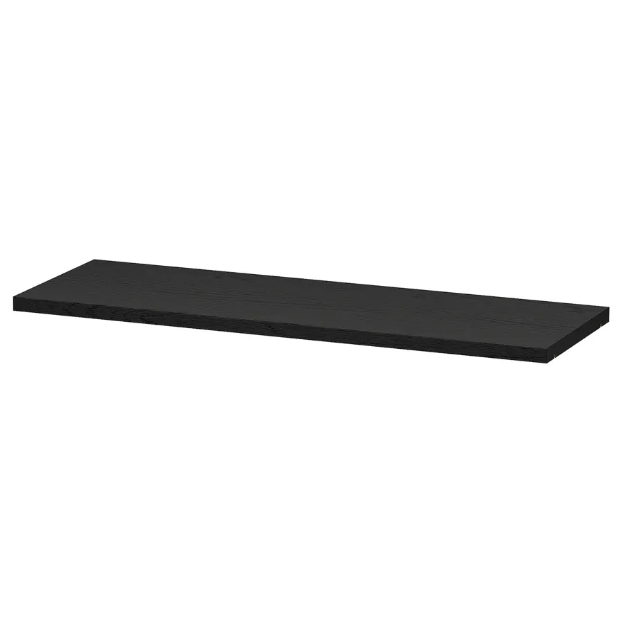 BILLY Shelf, black oak effect, 76x26 cm, 00477356