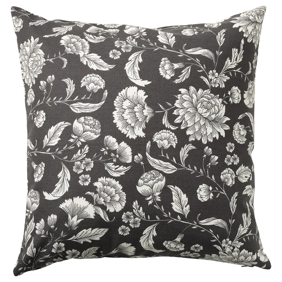 IDALINNEA Cushion cover, anthracite, 50x50 cm, 00548293