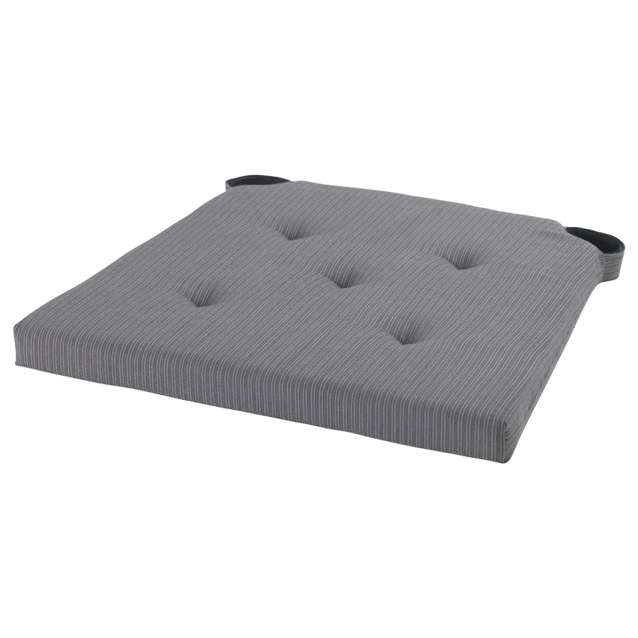 JUSTINA Chair pad, grey 42/35x40x4 cm, 10175004