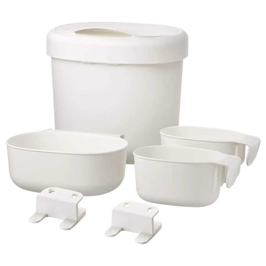 ONSKLIG Stor baskets changing table set of 4, white, 10199284