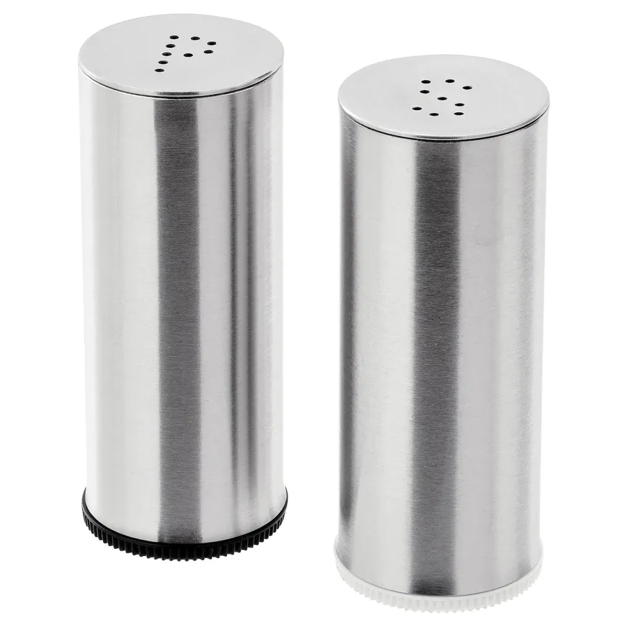 PLATS Salt/pepper shaker, set of 2, stainless steel, 10233674