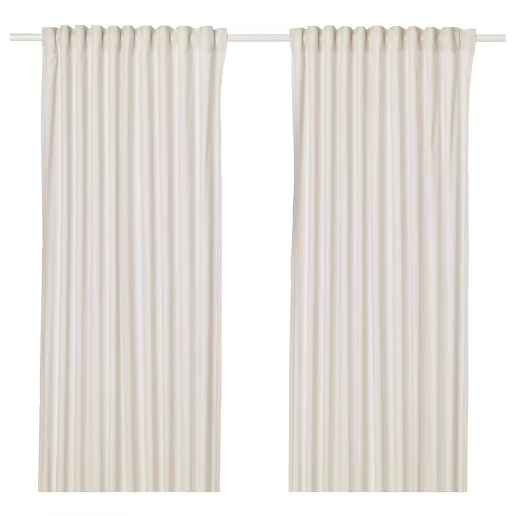 HANNALILL Curtains, 1 pair, beige, 145x250 cm, 10410884