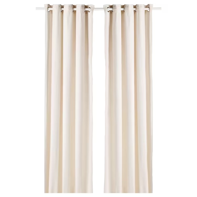 MOALINA Curtains, 1 pair, beige, 145x250 cm, 10491050