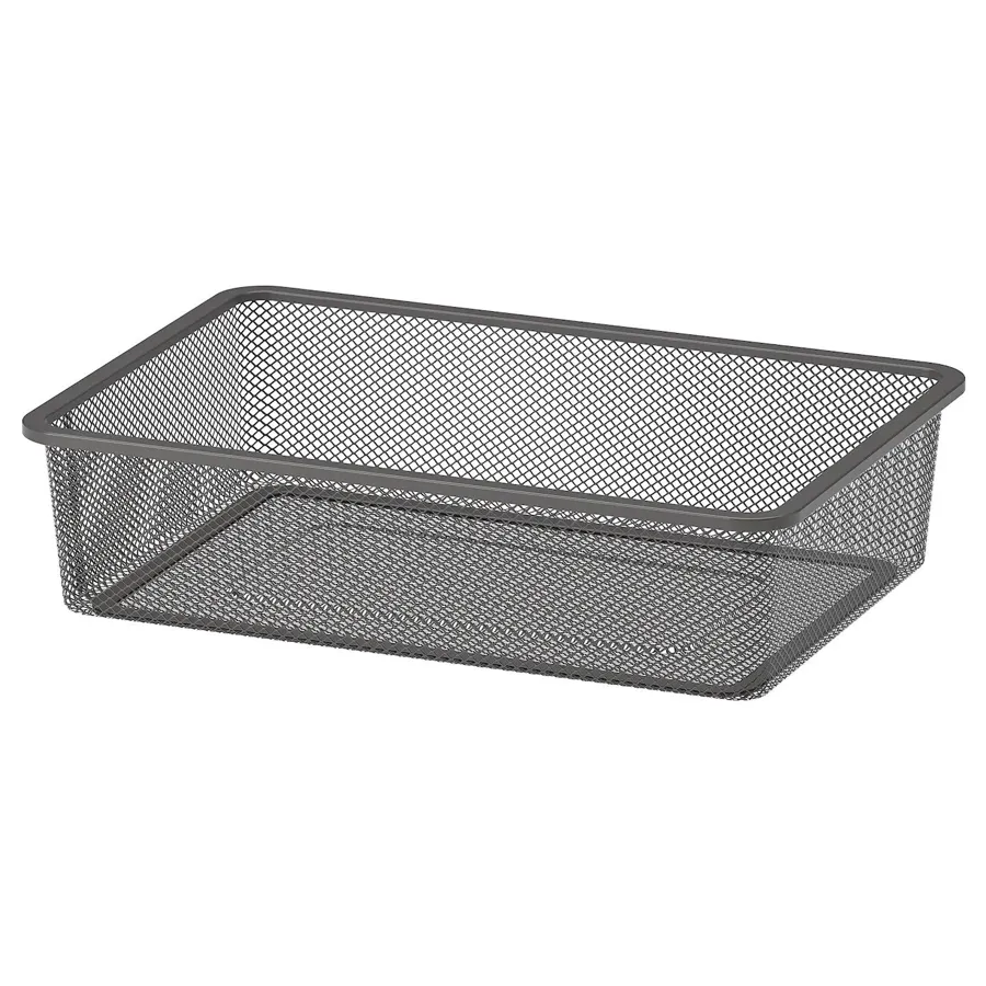 TROFAST Mesh storage box, dark grey, 42x30x10 cm, 10518455