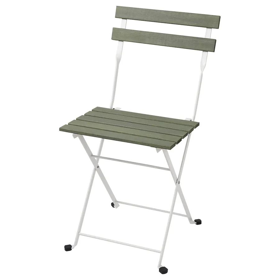 TARNO Chair, outdoor, foldable white/green, 10530947