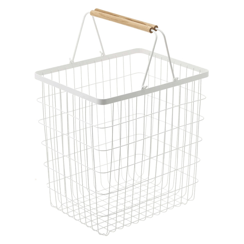 Laundry Basket With Beech Handle, White, 41*31.5*39Cm 4589767228859