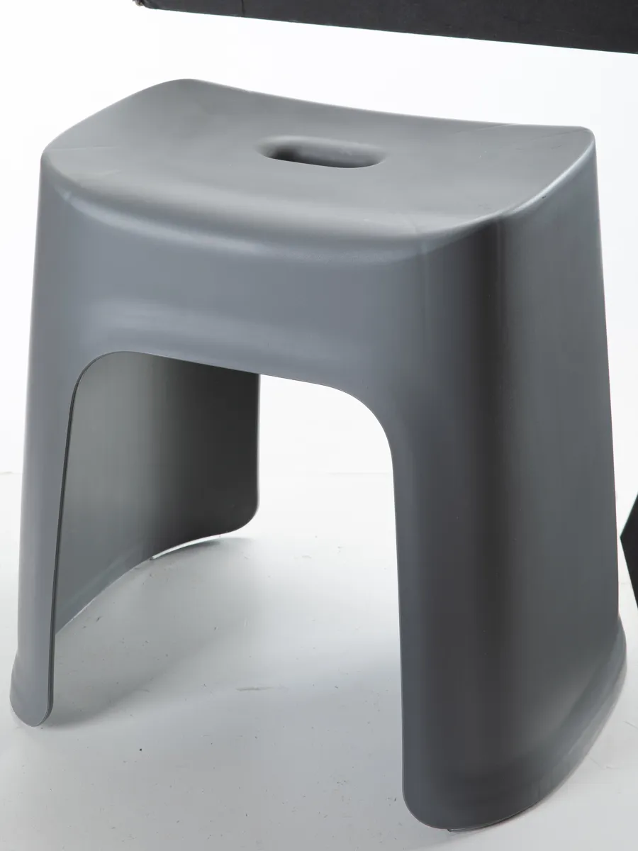 Plastic Small Stools High Stools-Gray, Gray, 37*29*35Cm 4589767242404