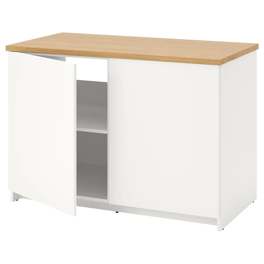 KNOXHULT Base cabinet with doors, white, 120x85 cm, 20334253