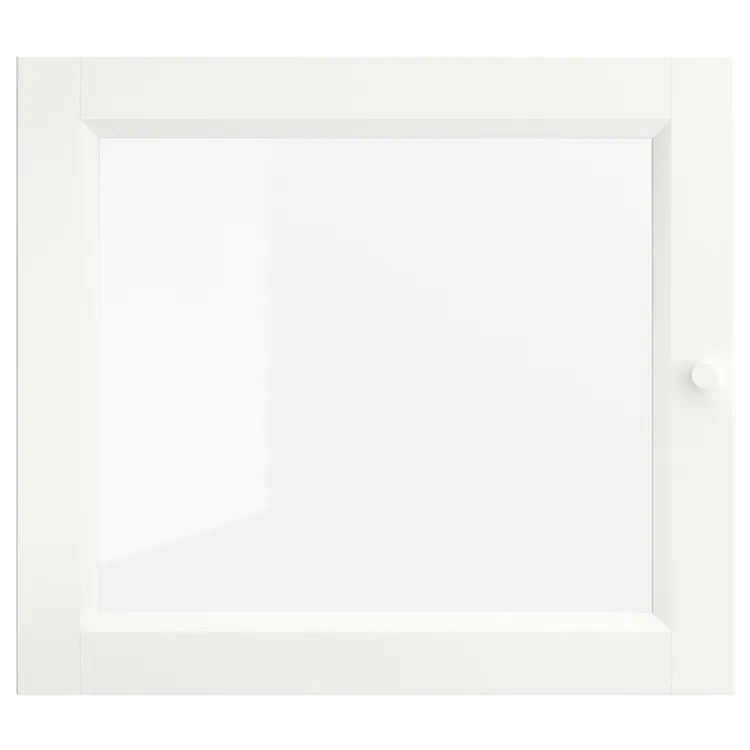 OXBERG Glass door, white, 40x35 cm, 30275620