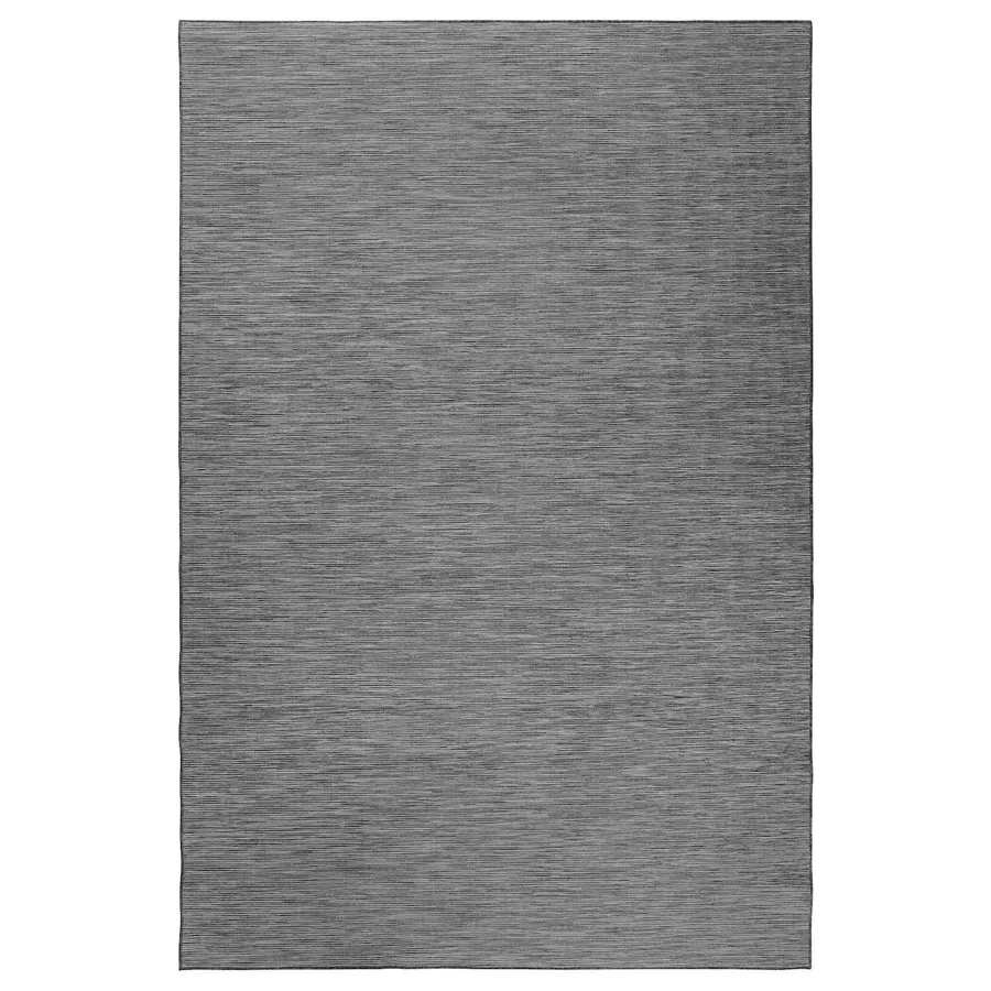 HODDE Rug flatwoven, in/outdoor, grey/black, 200x300 cm, 30298792