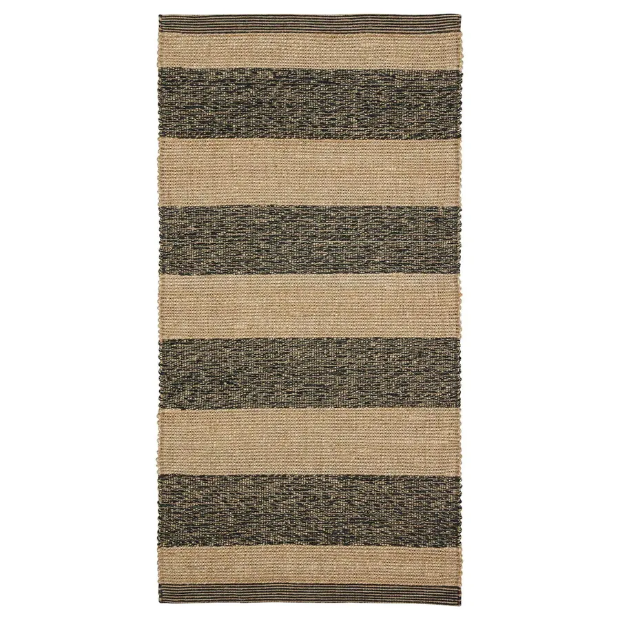 UGILT Rug, flatwoven, black/beige, 80x150 cm, 30418775