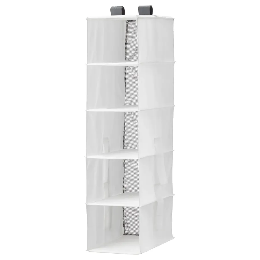 RASSLA Storage with 5 compartments, white 25x40x98 cm, 30421339