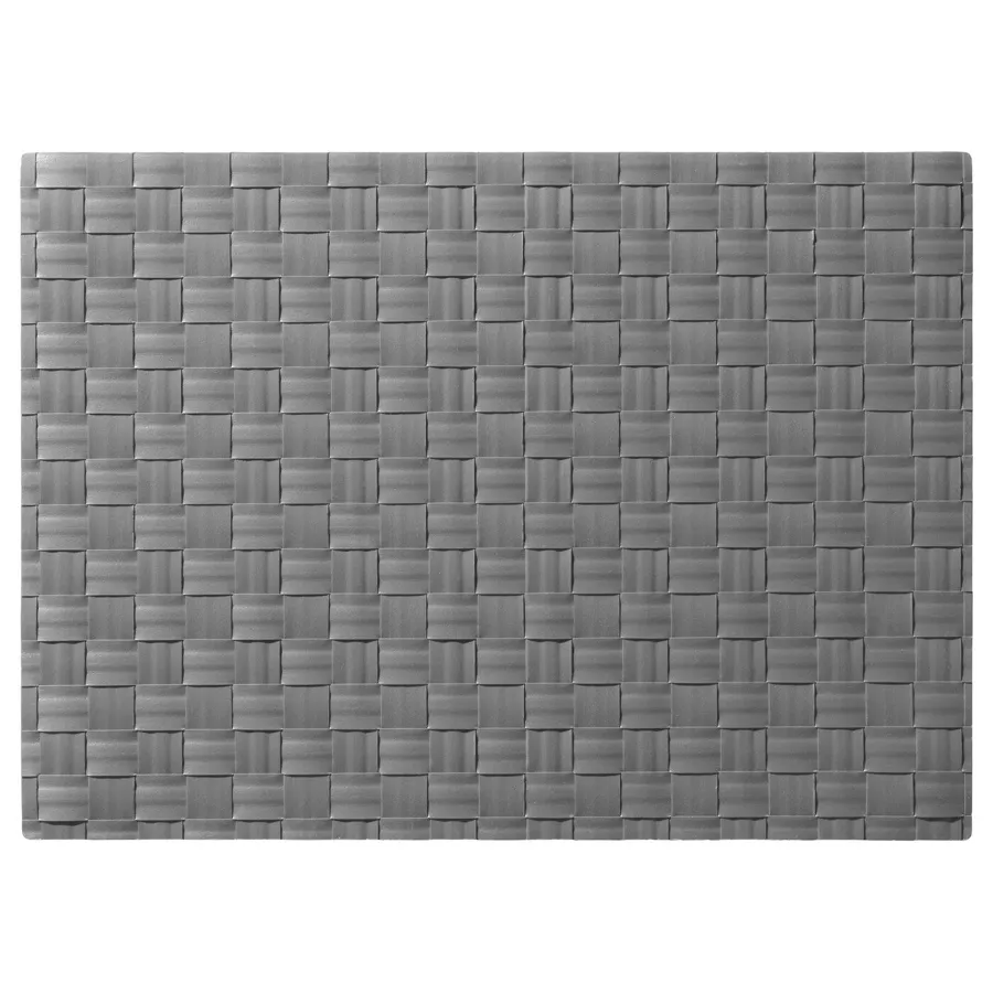 ORDENTLIG Place mat, grey, 46x33 cm, 30447103