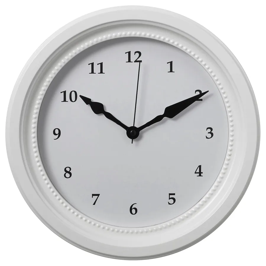 SONDRUM Wall clock, low-voltage/white, 35 cm, 30540865