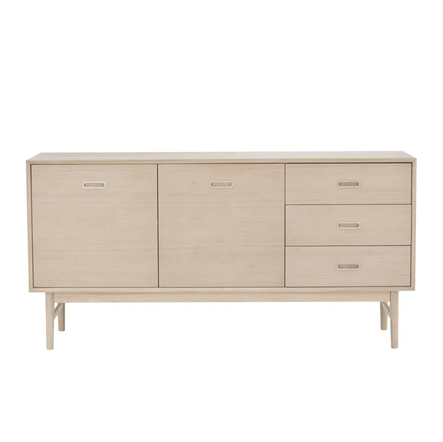 HAYTON Sideboard, White Oak, 160x45x80 cm, 345052