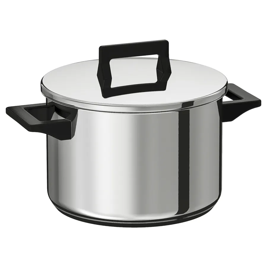 SNITSIG Pot with lid, stainless steel, 5 l, 40142031