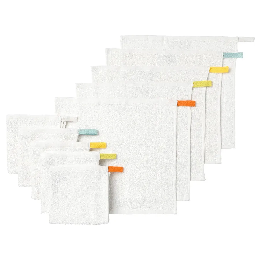 KRAMA Washcloth, white, 30x30 cm, 40169054