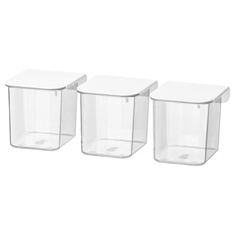 SKADIS container with lid, white, 40335911