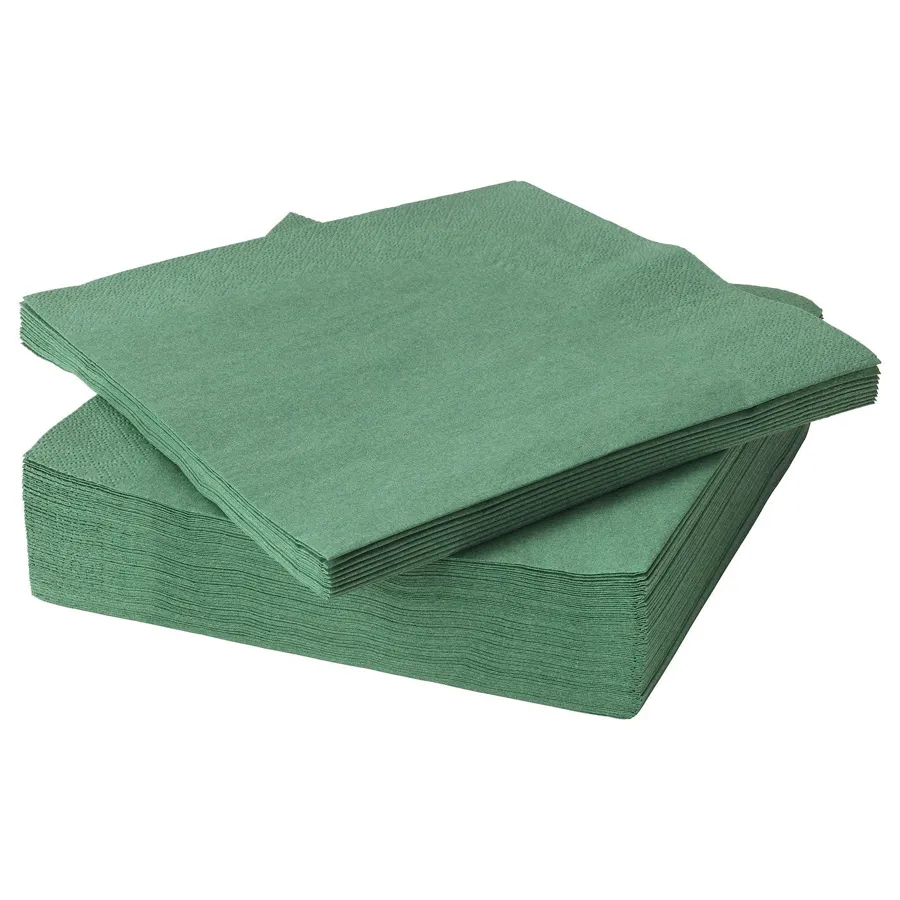 FANTASTISK Paper napkin, dark green, 40x40 cm, 40425997