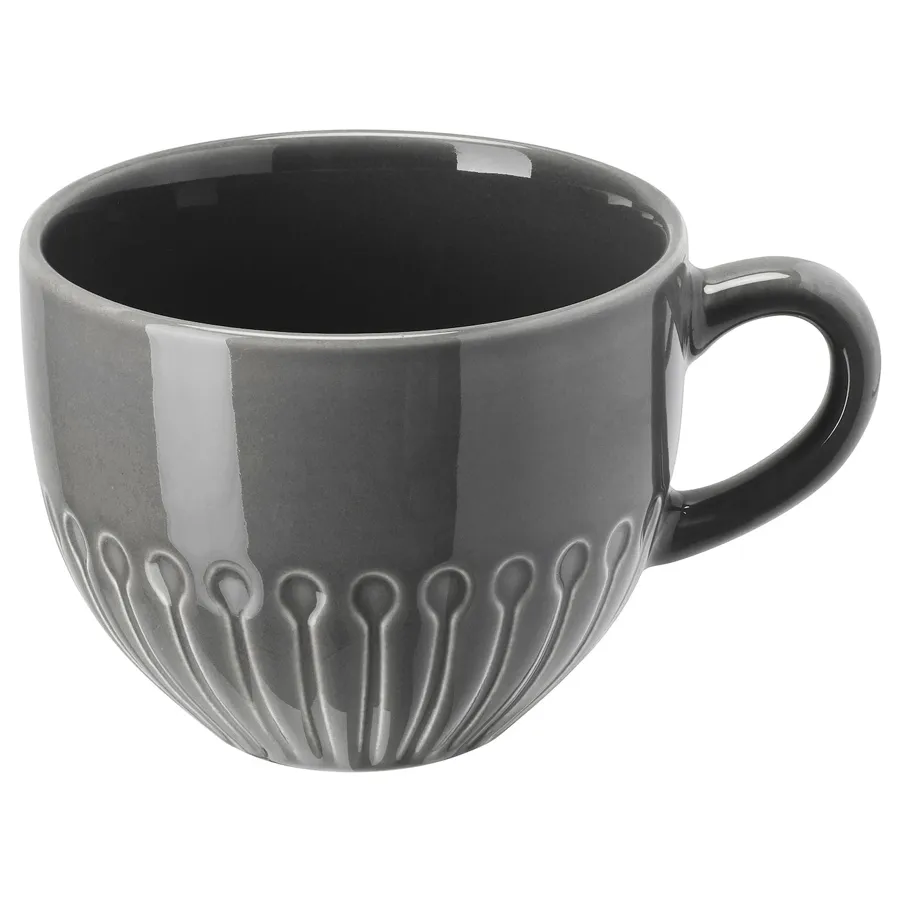 STRIMMIG Mug, stoneware grey, 36 cl, 40443185
