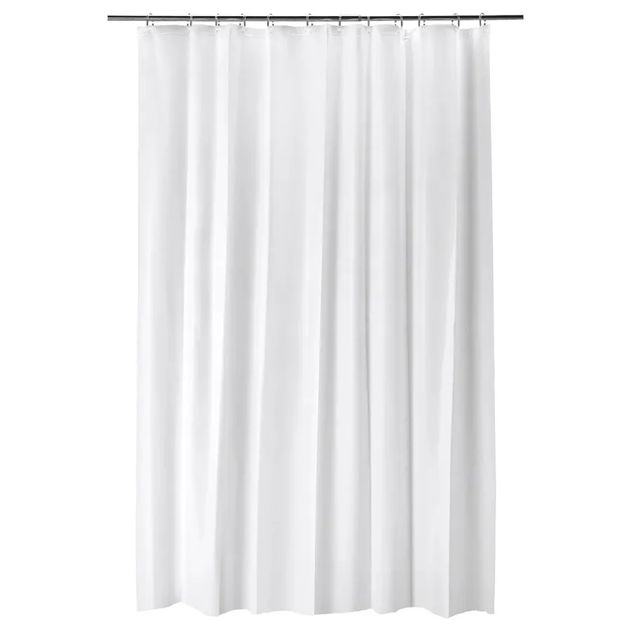 BJARSEN Shower curtain, white, 180x200 cm, 40443703