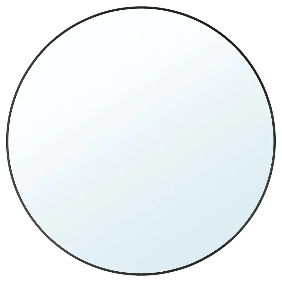 LINDBYN Mirror, black, 80 cm, 40458619