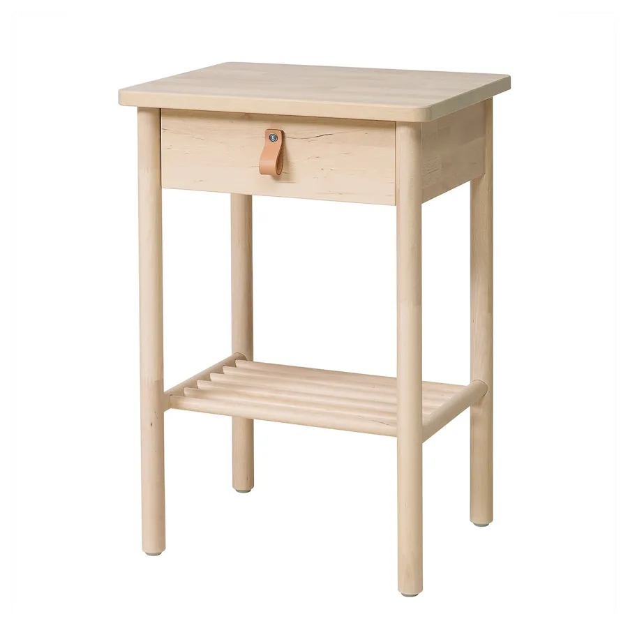 BJORKSNAS Bedside table, birch, 48x38 cm, 50407361