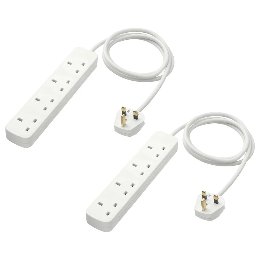 KOPPLA 4-way socket, earthed/white, 50430050
