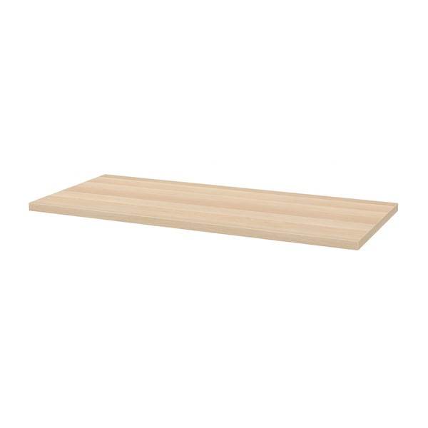 LAGKAPTEN Table top, white stained oak effect 200x60 cm, 50460834