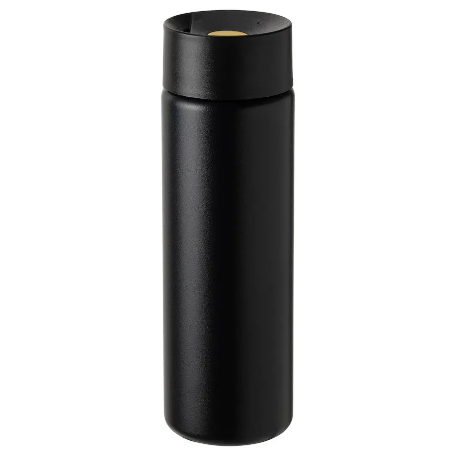 UNDERSOKA insulated travel mug, black, 0.4 l, 50497272